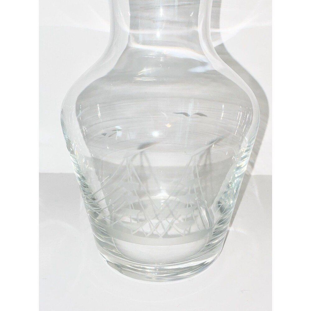 Bedside Water Carafe With Glass -Boat Etchings - Picture 2 of 4